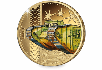 Mark I Tank Gold Plated Coin reverse